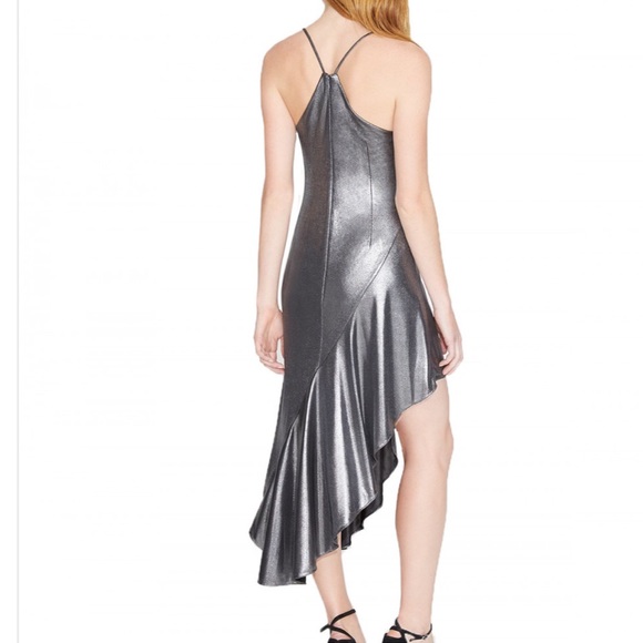 HALSTON HERITAGE  shiny metallic slip dress- NEW - Picture 4 of 8